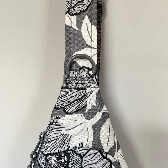 Vera Bradley Moon Shadow Meadow Sling Backpack & wallet Grey and White main image 5